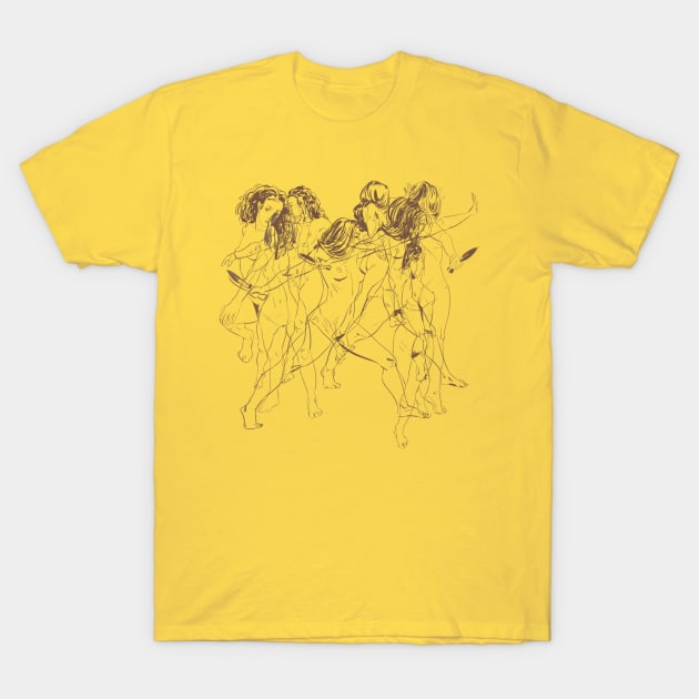 Six Women sketches dance T-Shirt by Alexgle